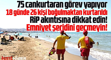 Samsun'da cankurtaranlar 18 günde 26 kişiyi denizde boğulmaktan kurtardı!