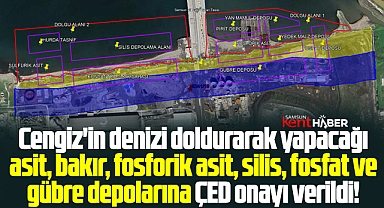 Samsun'da Cengiz'in yapacağı asit ve bakır depolarına ÇED onayı verildi