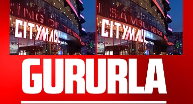 Samsun'da Cıty Mall AVM Samsunspor için Kıng Of The North yazısı yazdırdı