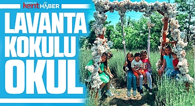 Samsun'da lavanta bahçeli okul, çevresine lavanta kokusu yayıyor