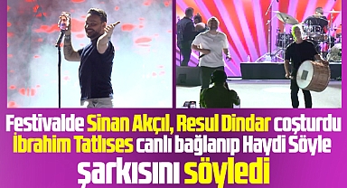 Samsun'da Sinan Akçıl konser verdi, İbrahim Tatlıses canlı bağlandı