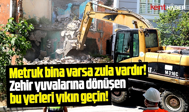 Samsun'un İlkadım ilçesinde metruk binaları belediye bir bir yıkıyor