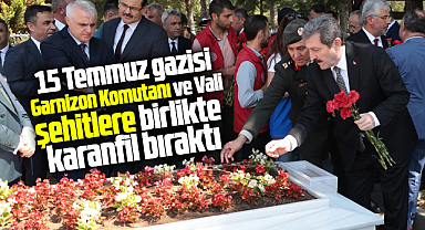 Samsun'da 15 Temmuz'un 9'uncu yılında şehit mezarlarına karanfil bırakıldı