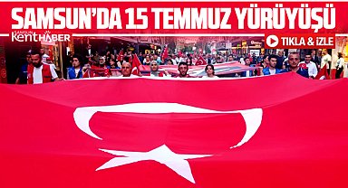 Samsun'da 15 Temmuz'un 9'uncu yılında Zaferin Adı Türkiye yürüyüşü yapıldı