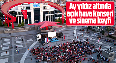 Samsun'da Canik Belediyesi açık hava konseri ve sinema gecesi düzenledi