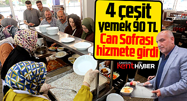 Samsun'da Canik Belediyesi Can Sofrasını hizmete açtı! 4 çeşit yemek 90 TL