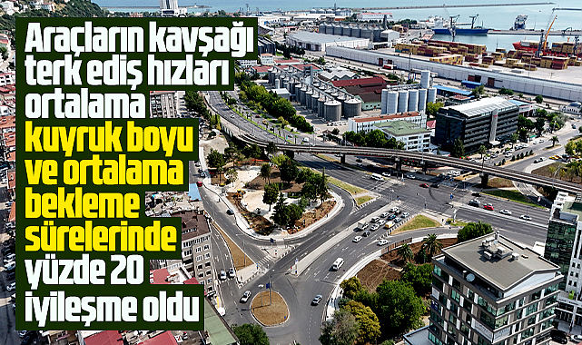 Samsun'da Gençlik Parkı Kavşağı düzenlemesi ile trafikte yüzde 20 iyileşme oldu