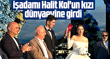 Samsun'da işadamı Halit Kol'un kızı Melis, Mert Samur ile dünyaevine girdi