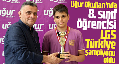 Samsun Uğur Okulları öğrencisi Sami Kandil LGS'de Türkiye şampiyonu oldu