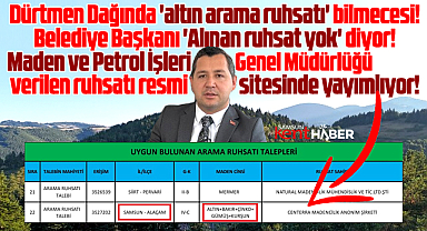 Samsun'da Dürtmen Dağında 'altın arama ruhsatı' bilmecesi! Var mı yok mu?