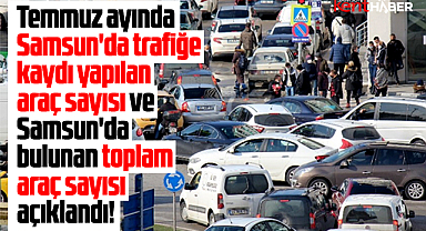 Samsun'da toplam taşıt sayısı ve Temmuz'da kaydı yapılan araç sayısı açıklandı