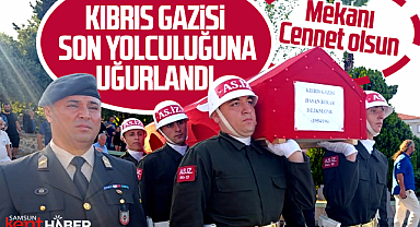 Samsun'da vefat eden Kıbrıs Gazisi Hasan Bekar toprağa verildi