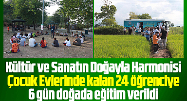 Samsun'da 24 ortaokul öğrencisine 6 gün doğada eğitim verildi