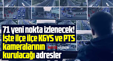 Samsun'da işte 71 yeni KGYS ve PTS kameralarının kurulacağı adresler