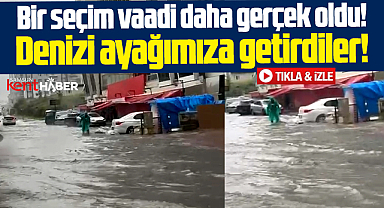 Samsun'a yağmur yağdı! Atakum'da cadde ve yollar sular altında kaldı