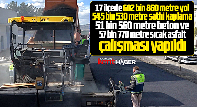 Samsun Büyükşehir 2025 yılı içinde yapılan yol çalışmalarının toplamını açıkladı