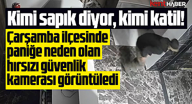 Samsun Çarşamba'da panik yaratan hırsızı güvenlik kamerası kaydetti