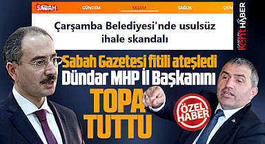 Samsun'da belediye başkanı Hüseyin Dündar MHP İl Başkanını topa tuttu!