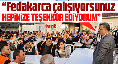 Samsun'da İlkadım Belediye Başkanı temizlik işçilerine teşekkür etti