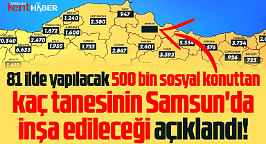 Samsun'da kaç adet sosyal konut inşa edilecek, sayısı açıklandı