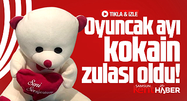 Samsun'da narkotik operasyonu! Peluş ayının içinden kokain çıktı!