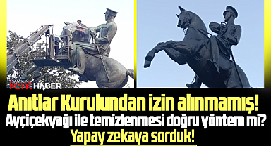 Samsun'da Onur Anıtı temizliği tartışması! Ayçiçek yağı doğru yöntem mi?