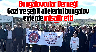 Samsun'da şehit ve gazi aileleri bungalov evlerde misafir edildi