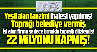 Samsun'da tartışılan 22 milyonluk yeşil alan tanzimi ihalesi ve iddialar!