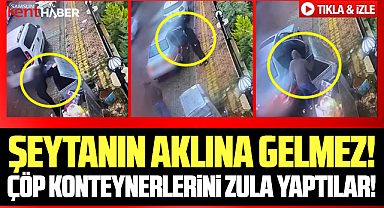 Samsun'da uyuşturucu tacirleri çöp konteynerini zula yaptı! Şok görüntüler!