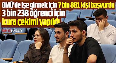 Samsun OMÜ'de işe alınacak 3 bin 238 öğrenci için kura çekimi yapıldı