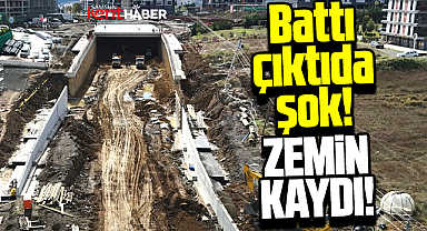 Samsun RTE Bulvarında alt geçit yapımında şok! Zemin kaydı!