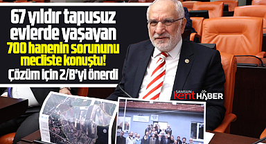 Samsun'un 19 Mayıs ilçesinde 700 hanenin tapu sorunu için 2B önerisi!