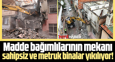 Samsun'un İlkadım ilçesinde metruk binalar tek tek yıkılıyor