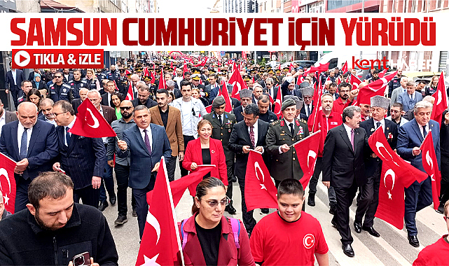 Samsun Valiliği 29 Ekim'in 102. yılı için Cumhuriyet Yürüyüşü gerçekleştirdi