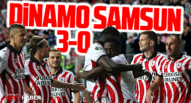 Samsunspor Konferans Ligi maçında Dinomo Kiev'i 3-0 yendi