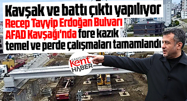 Samsun'da RTE Bulvarı AFAD Kavşağında fore kazık çalışmaları tamamlandı