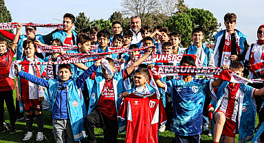 Samsunspor'a Dünya Çocuk Hakları Gününde çocuklardan ziyaret