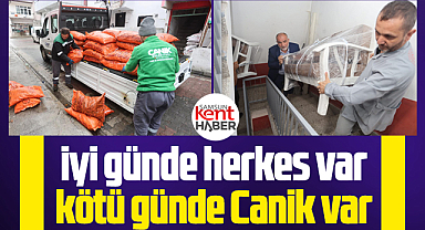 Canik Belediyesi dar gelirli ve ihtiyaç sahiplerine destek veriyor