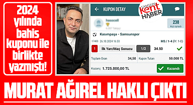 Kasımpaşa-Samsunspor maçında bahis! Murat Ağırel haklı çıktı!