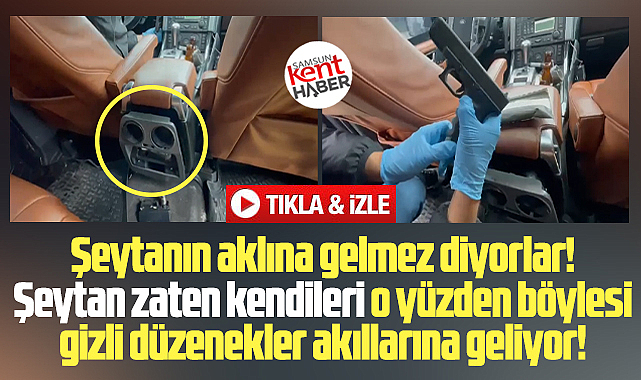 Samsun'da araç içindeki gizli bölmeden Glock silah ve uyuşturucu çıktı
