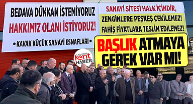 Samsun'da Kavak Küçük Sanayi Sitesinde dükkan fiyatı protestosu