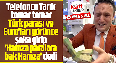 Samsun'da telefoncu paraları görünce şoka girdi! Hamza paralara bak Hamza