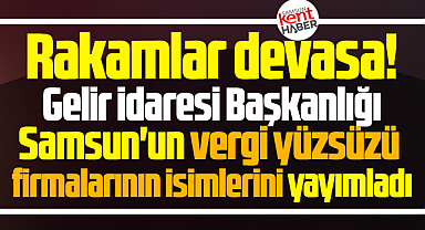 Samsun'da vergi yüzsüzü firmaların isimleri ve borçlarını GİB açıkladı