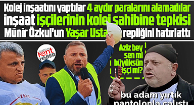 Samsun Kolejinden 4 aydır paralarını alamayan inşaat işçileri eylem yapıyor