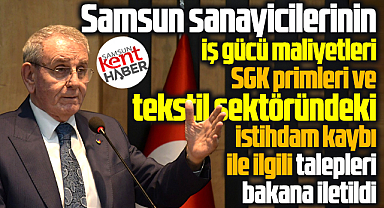 Samsun sanayicilerinin talepleri Bakan Vedat Işıkhan'a iletildi