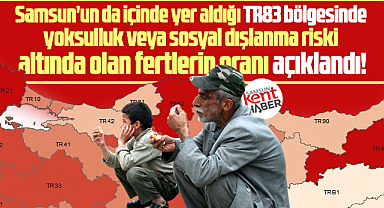 Samsun Tokat Çorum ve Amasya'da işte yoksulluk riski altında olanların oranı