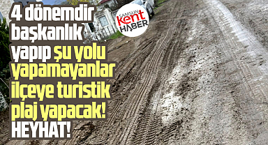 Samsun'un 19 Mayıs ilçesi Seralar sokakta çamurlu yol tepkisi!