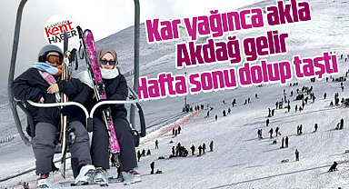 Samsun'a kar yağınca akla Akdağ gelir! Hafta sonu dolup taştı!