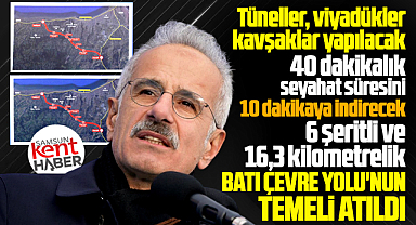 Samsun'a yapılacak 16,3 kilometrelik Batı Çevre yolunun temeli atıldı