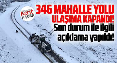 Samsun'da 2026 yılının ilk günü 17 ilçede 346 mahalle yolu kardan kapandı